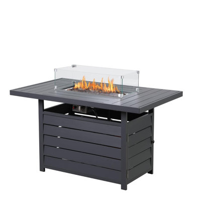 Table de foyer d'extérieur au gaz 54 "moderne 2 en 1 54 000 BTU