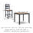 Malkin Counter Height Dining Table And 4 Barstools, Set Of 5-99374621