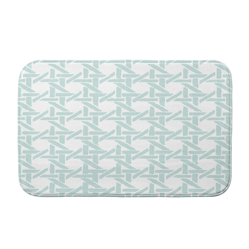 Tapis de bain Hess, H 18 po x L 30 po, Bleu