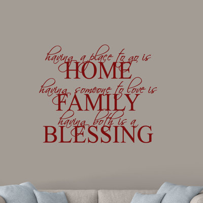 Adhésif décoratif « Home Family Blessing » Henline