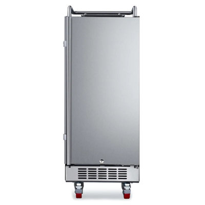 EdgeStar 3.35 cu. ft. No Taps Included Cornelius Keg and Sixth Barrel Built-In Kegerator and Freestanding Kegerator with Door Lock and Adjustable Temperature for Commercial Use