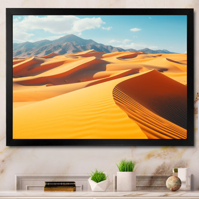 «Yellow Sand Dunes Serenity - Desert», art mural