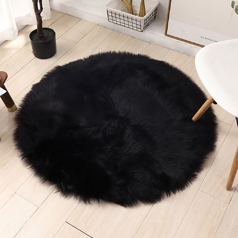 Sheepskin Indoor Rug, Round 3'