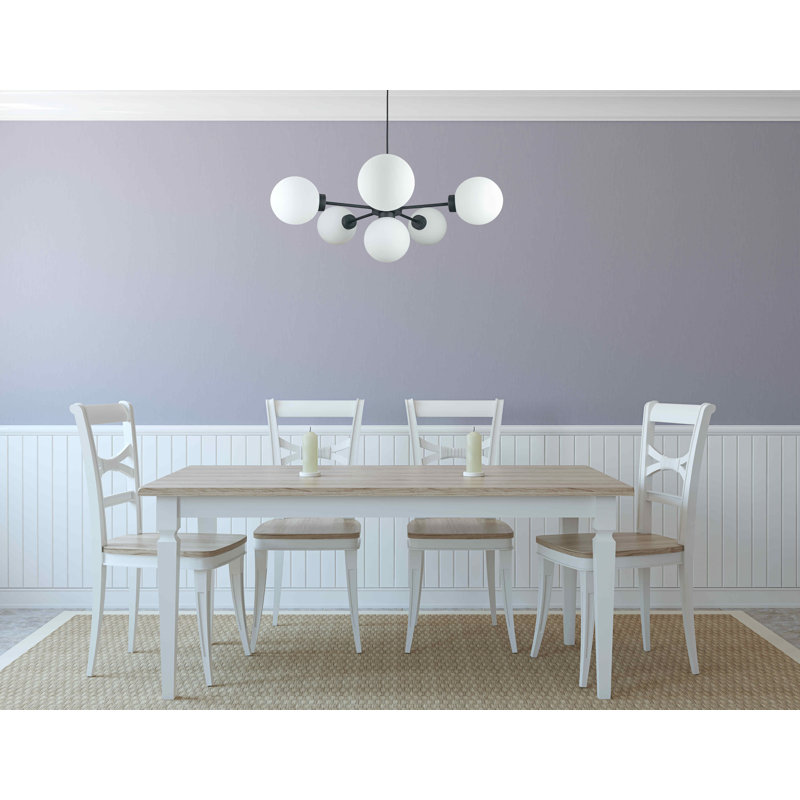 Charlye 6 - Light Matte Black Sputnik Pendant, White