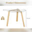 Round Dining Table with Wood Base
