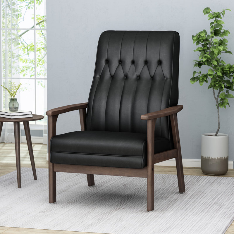 Chaise d'appoint rembourrée Mid-Century
