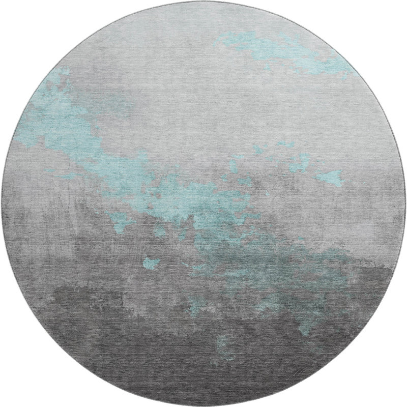 Premium Machine Washable Bennette AMF1881 Modern Rug, Round 8'