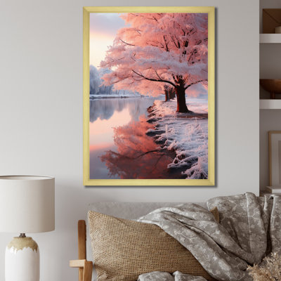 «Winter Peach Tree On Frosty Morning V», reproduction d'art sur toile