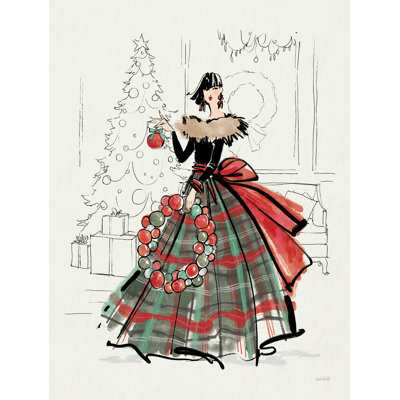" Holiday Fashionistas V " Painting Print
