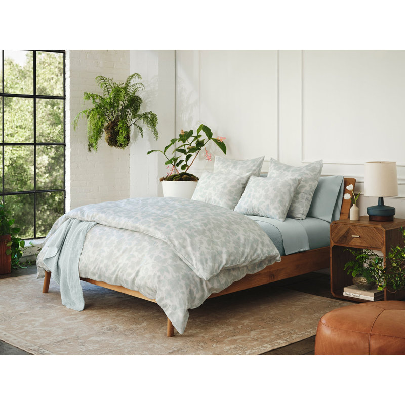 Housse de couette Camellia, Céladon, Housse de couette pour très grand lit