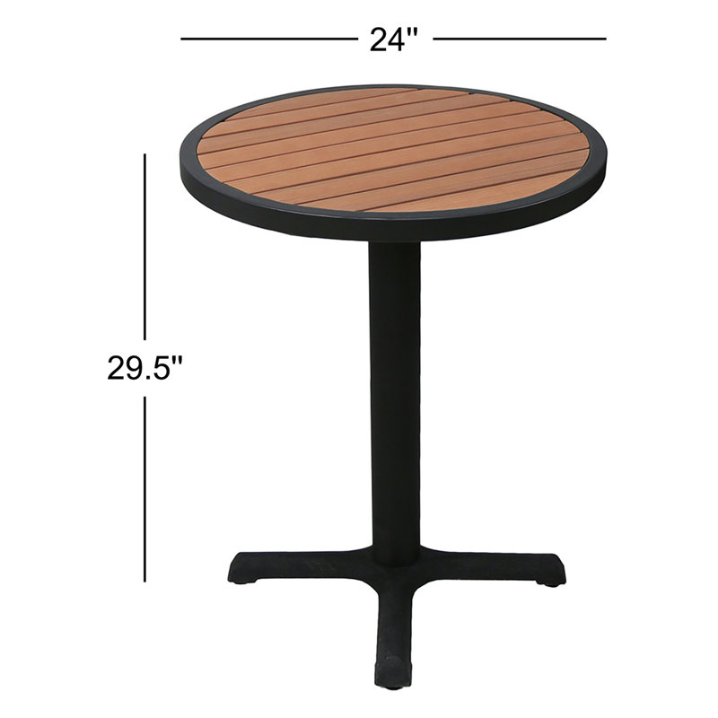 Table synthétique Sienna 24 po Rnd avec base noire 922