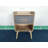 Nightstand With Collapsible Fabric Drawer, 2-Tier Storage End Table, Wood Side Table With Storage Cabinet Or Kids, Adults-1945231938
