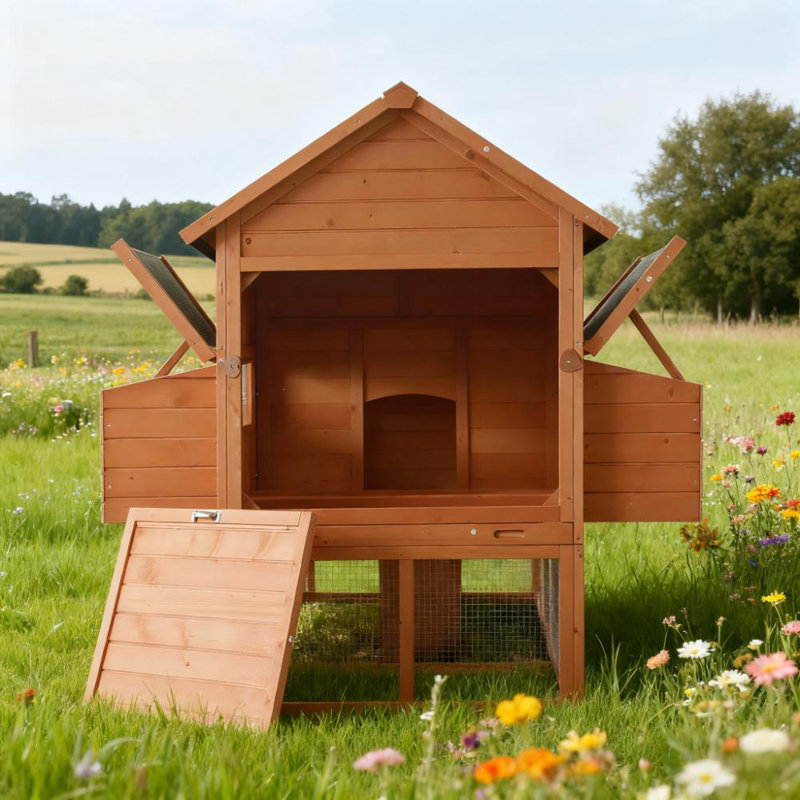 Cage à poules verrouillable