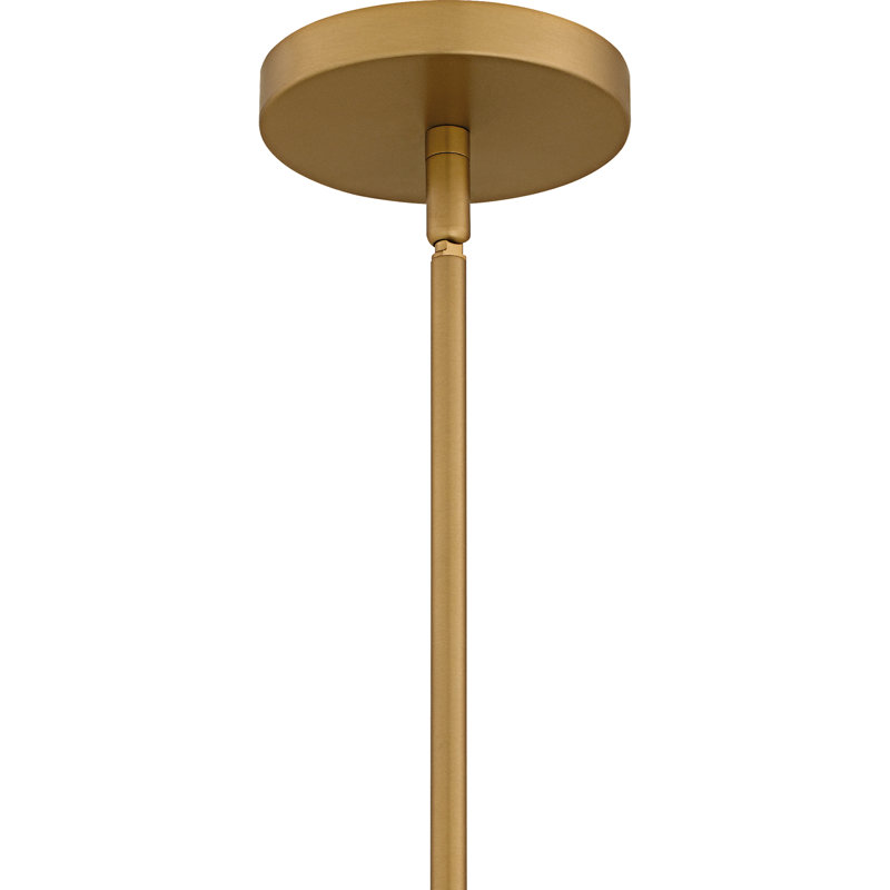 Lumi Brushed Weathered Pendant, 1, Brass Gold, 11.25" H x 14" W x 14" D