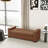 Stylish and Durable Brown Faux Leather Ottoman