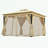 Outdoor Gazebo with Double Roofs and Privacy Screens-112693009-112693007