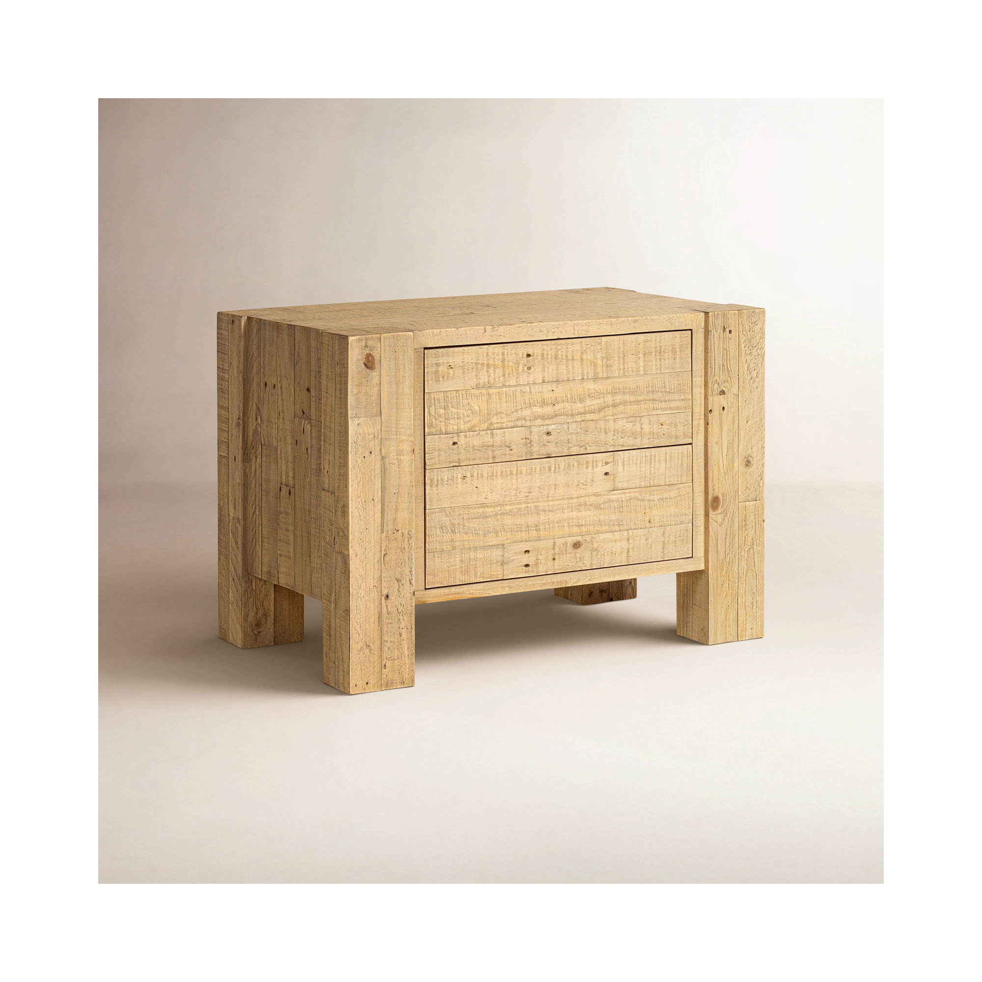 Finnian Nightstand-Light Blonde Pine, Light Blonde Pine
