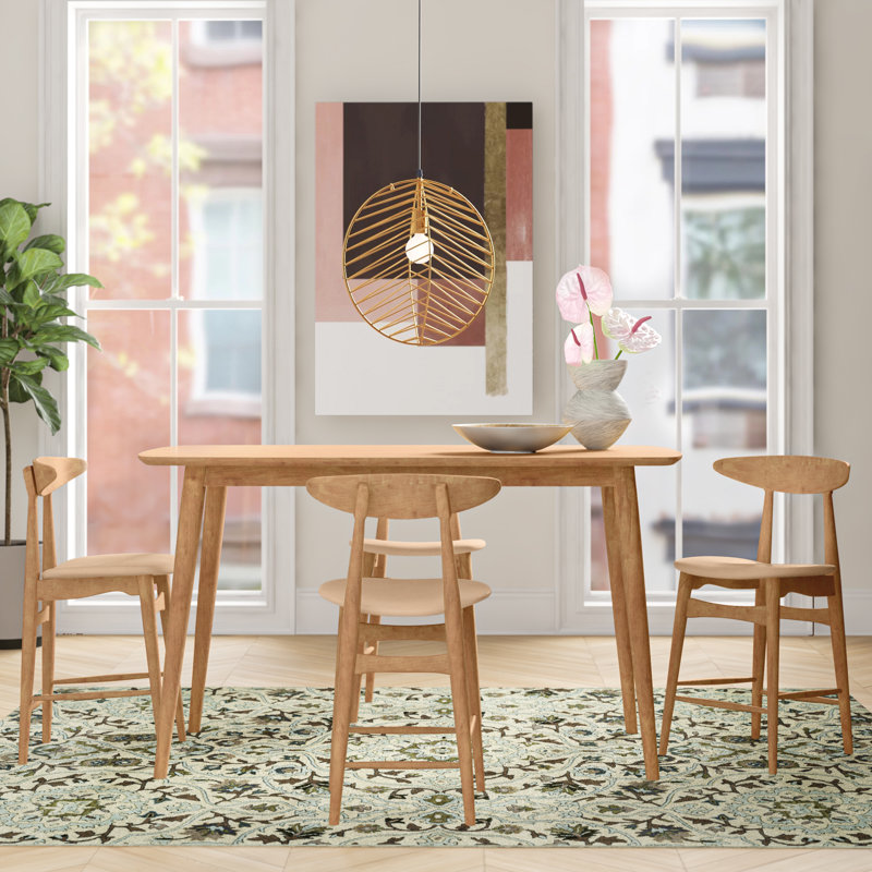 Haynoski 4 - Person Four Leg Base Dining Set