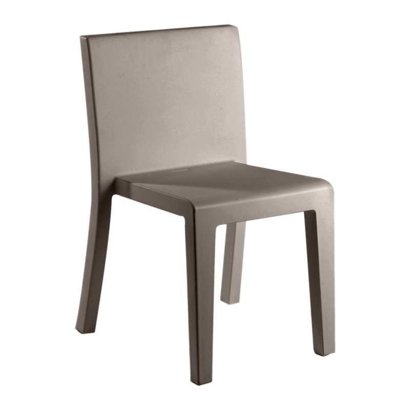 Jut Stacking Patio Dining Chair, Taupe