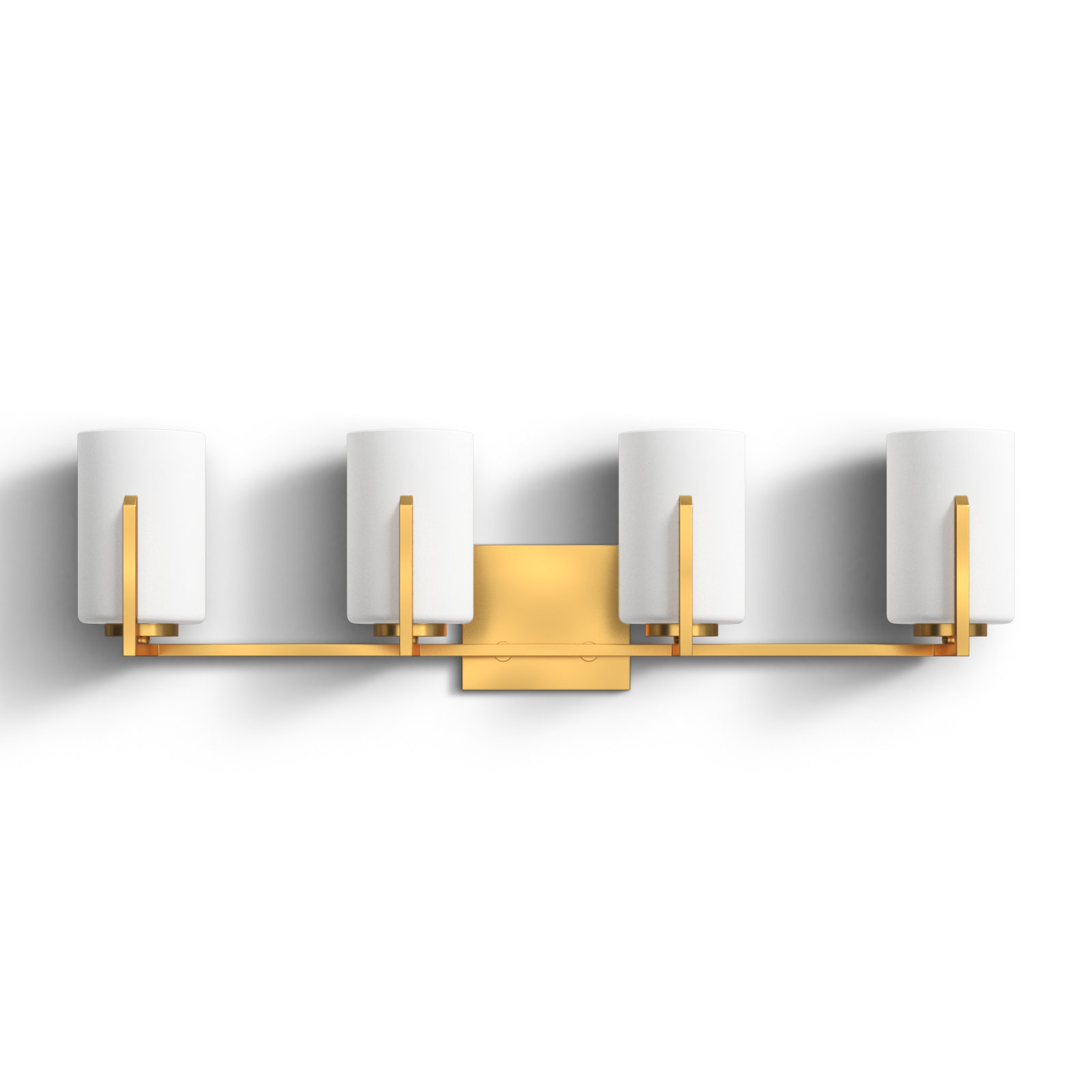 Ronsie 4-Light Dimmable Vanity Light, Satin Brass