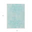 Tapis bleu sarcelle à motif floral turquoise et ivoire 8 pi x 10 pi