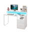  Bureau d'ordinateur 47 po avec lumières DEL et prises de courant, bureau à domicile avec support pour moniteur et tiroirs de rangement