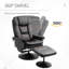 Fauteuil inclinable pivotant en cuir synthétique-573307236