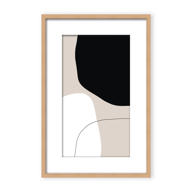 «Abstract Jumelage» par Uplusmestudio - Œuvre d'art encadrée sur papier, H 48 po x l 32 po, Black, Framed Print
