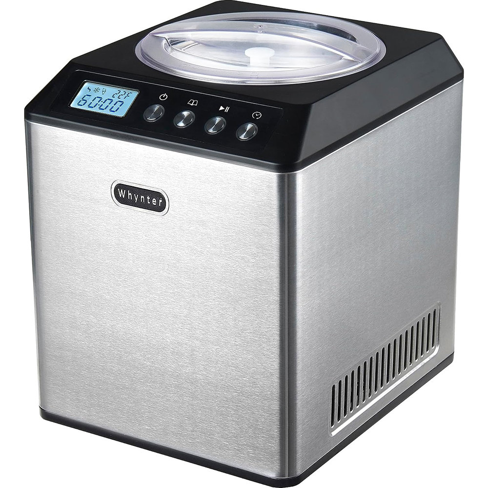 Whynter 1.28 Quart Compact Upright Automatic Ice Cream Maker with Stainless Steel Bowl White