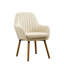 Chaise d'appoint brun clair - Pieds bruns et rembourrage confortable-1548944475