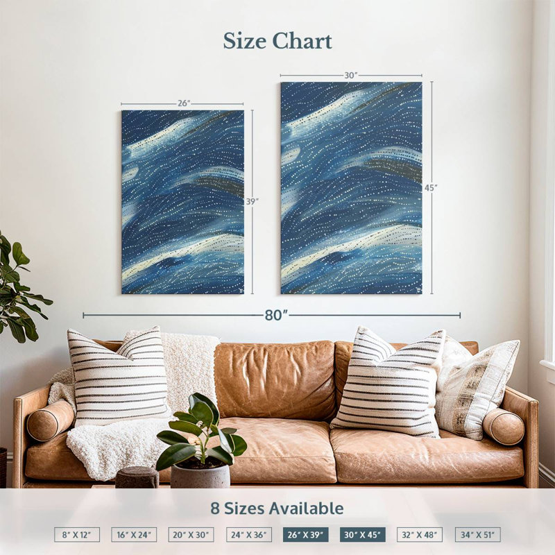 Avery Amagansett Blues Abstract I, H 39 po x l 26 po