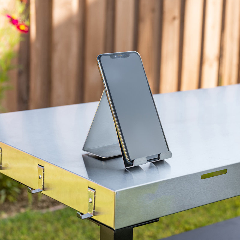 Nexgrill Stainless Steel and Black Outdoor Food Prep Cart