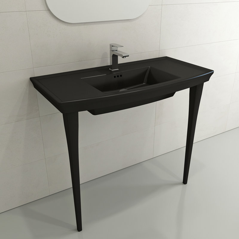 Lavita 20 in. L Bathroom Sink, Matte Black