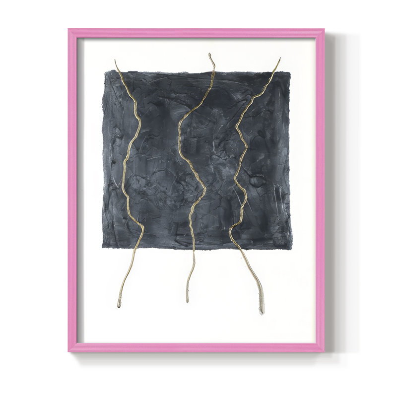 «Divided Plot III», reproduction encadrée - bois massif, H 11 po x l 9 po, Rose