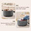 Repose-pieds rond 29 "avec plateau, table basse rembourrée pour le salon et la chambre à coucher-641736670