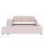Lit double tapissier pleine grandeur, lit combiné mère-enfant avec table d'appoint et mini tabouret-1340279102