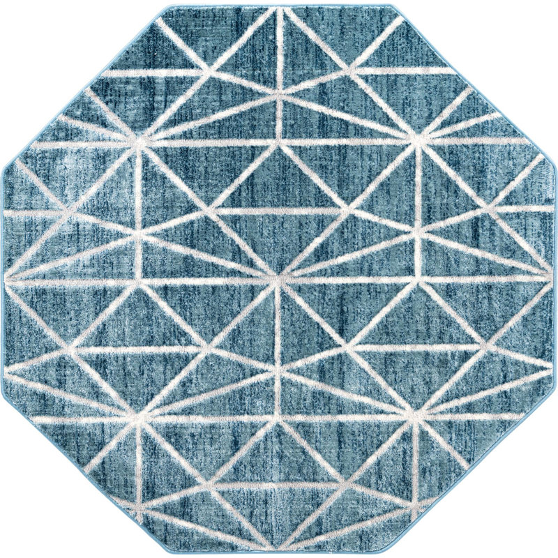 Eshin Geometric Indoor Rug, Octagon 5'3"