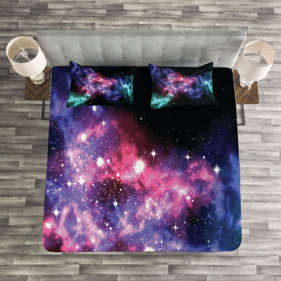 Outer Space Bedspread Set with Shams