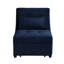 Banc à plateau relevable moderne avec revêtement en velours bleu foncé et lit escamotable - Structure en bois massif pour plus de durabilité