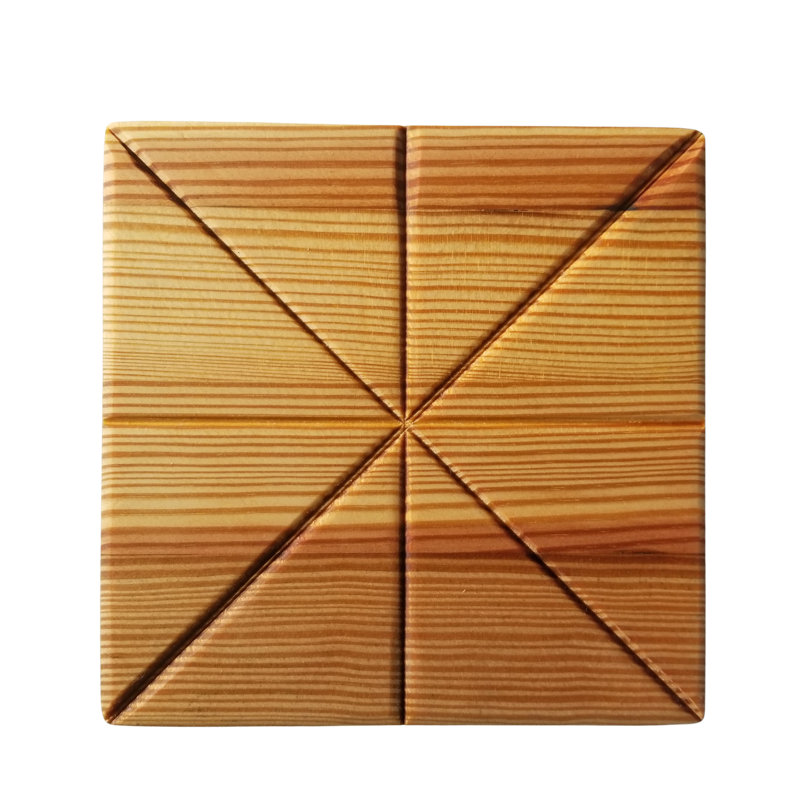 Handcrafted 7"x7" Reclaimed Wood Trivet – Made in USA from 150-Year-Old Lumber