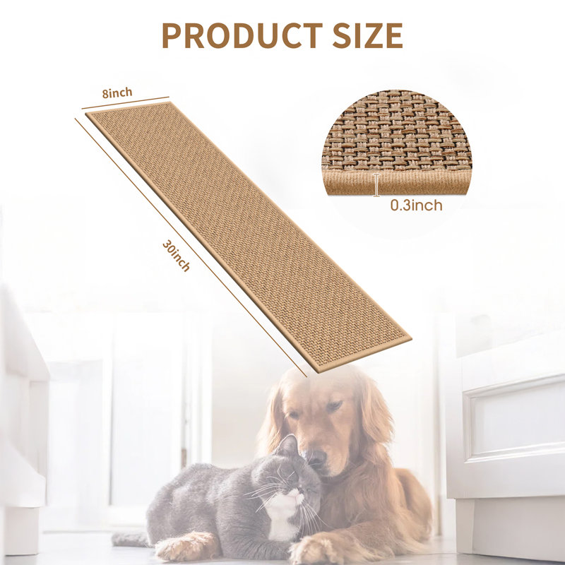 Tapis antidérapants pour tapis en caoutchouc, Beige