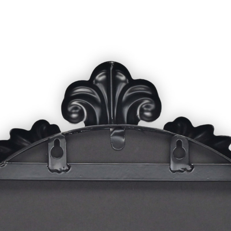 Everlaine Modern Victorian Accent Mirror, Black