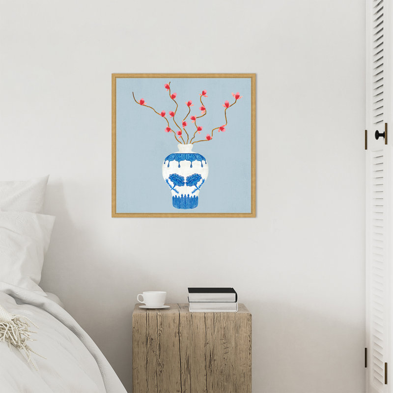 Ming Vase by Carrie Cantwell Framed Canvas Wall Art Print