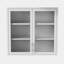 Armoire de rangement murale de style rétro avec portes en verre brumeux-106807005