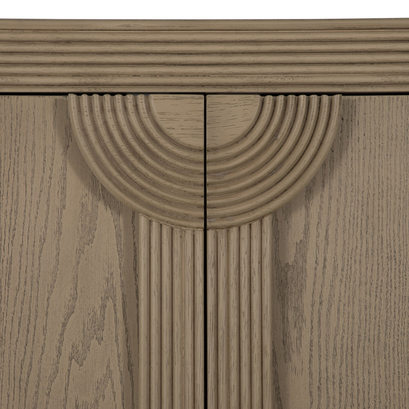 Areo Sideboard - Black, 34.25" H x 86" W x 16" D, Brown