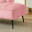 Canapé moderne à deux places en velours avec dossier et table d'appoint rotative à 360 ° - Repose-pieds, banc multiusage, ensemble de bureau et de chaise, conception peu encombrante-952032695