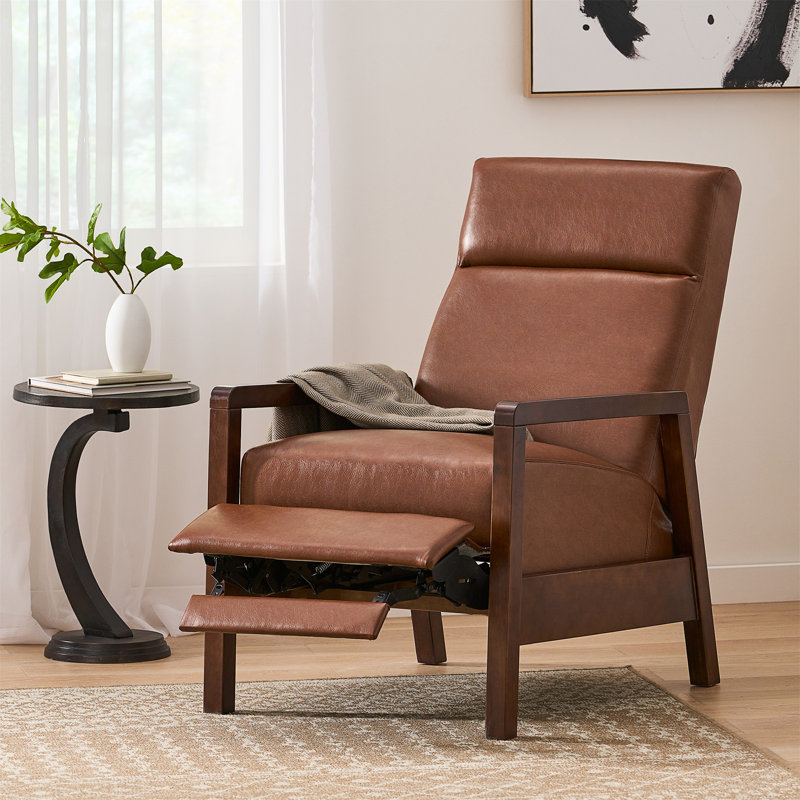 Fauteuil inclinable en similicuir Viewland, Similicuir cognac