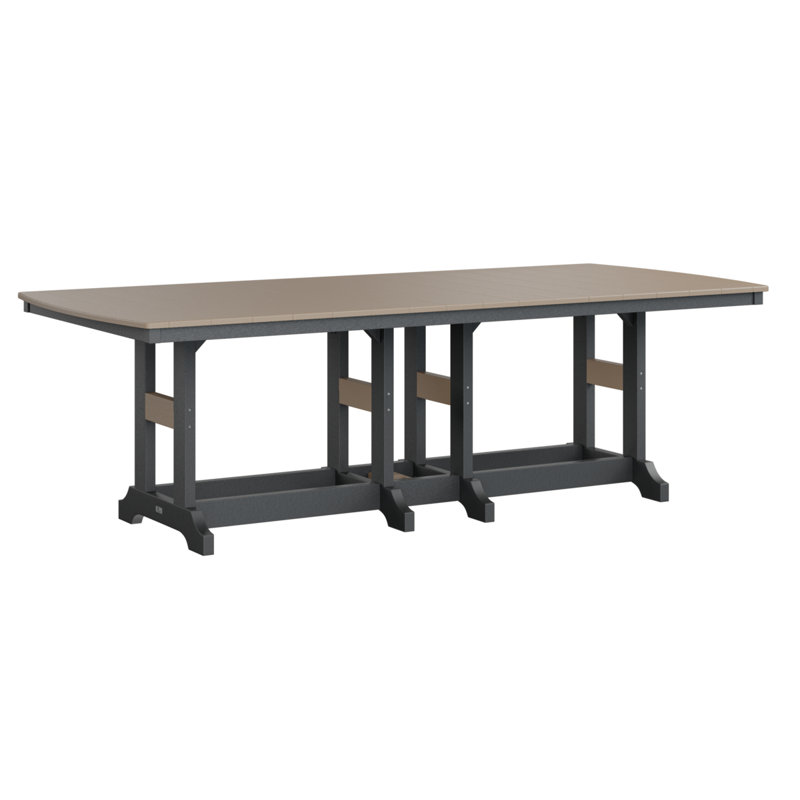 Table de salle à manger rectangulaire 96 po Berlin Gardens Garden Classic, Noir, Bois vieilli