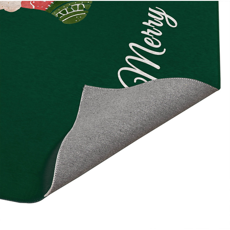 Paillasson Merry Christmas, Evergreen, L 60 po x L 84 po