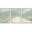 «Pastel Waves Green and White Tones Illustration Abstract», 3 pièces-99077783-99077784